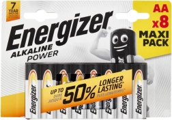Alkaliske batterier AA ENERGIZER Alkaline Power, 8 stk., blister