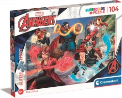 Glitrende Marvel Avengers-puslespil, 104 brikker