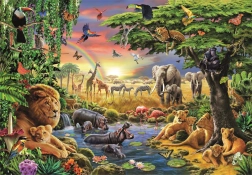 Puzzle Afrikansk møde 2000 brikker