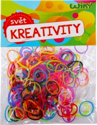 Magiske fletteelastikker i forskellige farver, 200 stk.