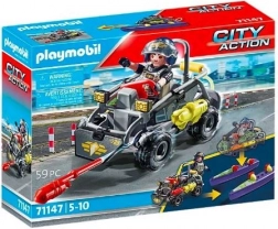 Playmobil City Action terræn-firehjuler fra specialenheden, der kan ombygges til motorbåd
