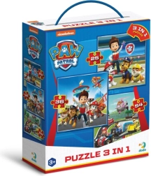 Puslespil Paw Patrol: Klar til Aktion 3-i-1