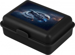 Madkasse med rumskibsmotiv