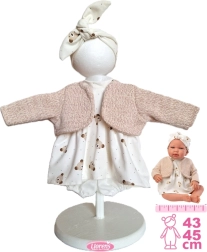 Tøj til babydukke NEW BORN 43–45 cm – 4-delt sæt Llorens