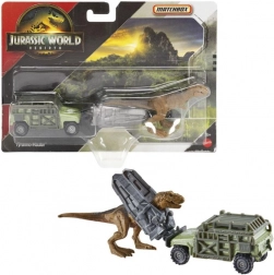 Matchbox Jurassic World dino-transportør – legesæt med køretøj og dinosaurer