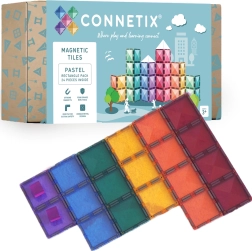 Connetix pastelfarvede rektangler – magnetisk byggesæt 24 stk.