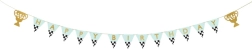 Banner Happy Birthday med trofæer 2,5 m