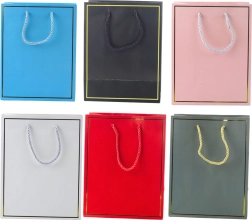 Gavepose med gylden ramme 23 × 18 × 10 cm