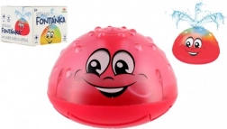 Lysende vandfontæne til badekar på batterier – Rød