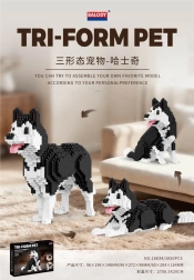 Byggesæt med huskyhund 3 i 1, 1050 dele