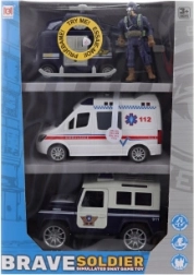 Sæt af Politilegetøj med Batteridrevet Motor