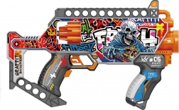 Maskinpistol til skumkugler revolverstil 35 cm