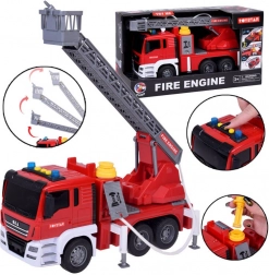 Brandbil med vandpumpe, lys og lyde, friktionsdrev