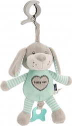 Pædagogisk spil-plyslegetøj med klips BABY MIX hund mint