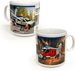 Porcelænskrus BRUDER med legetøjsmotiver