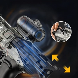 Elektrisk vandpistol med automatisk skydning og batteri, rækkevidde 10 m