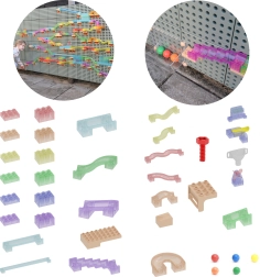 Masterkidz byggesæt STEM tavle til kuglebane 209 dele