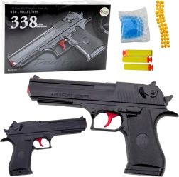 Sportslig pistol til skumdartpile og vandbaserede gelkugler