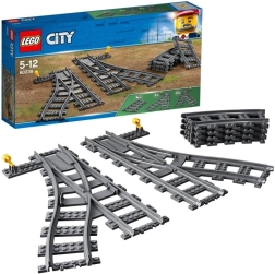 Lego City sporskifter til togskinner