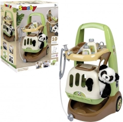 Smoby veterinærvogn med panda og 2-i-1 transportboks