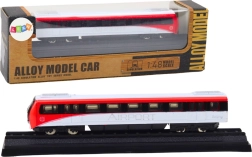 Samlermodel af tog rød‑hvid 1:48 metal
