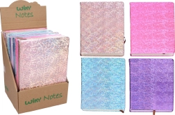 Linet notesbog 21 × 14,5 cm, 100 sider – farvemix