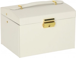 Smykkeskrin med skuffer og spejl, hvid