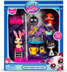 Littlest Pet Shop Disco Nights – sæt med figurer med 3 dyr