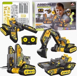 Sæt 4-i-1 Små Byggemaskiner med Fjernbetjening 176 Dele