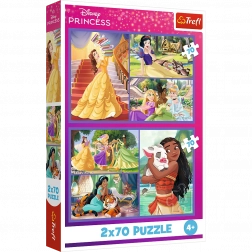 Puslespil 2x70 Disney Prinsesser Eventyrdage