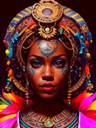 Diamantmaling Afrikansk Kvinde III 30x40 cm