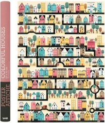 Plakat Farverige Huse