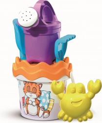 ANDRONI sandsæt legesyg kat med vandkande – lille, 6 dele