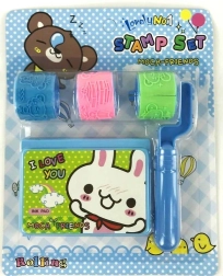 Sæt stempelruller med underlag, 3 motiver