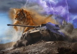 Puzzle TREFL Premium Plus World of Tanks: Tiger II 1000 brikker
