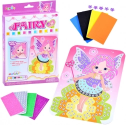 kreativt skummosaik fe – klistermærke-udklip