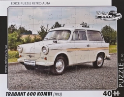 Retro biler puslespil Trabant 600 Kombi 40 brikker