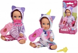 Mini dukke New Born Baby Onesie 12 cm