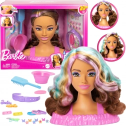 Barbie frisørhoved til børstning og styling med tilbehør, 20 dele