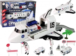 Sæt rumfærge med køretøjer og tilbehør