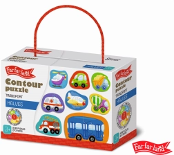 Konturpuzzle transport 8 billeder – FAR FAR LAND