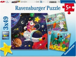 Ravensburger puslespil professioner fra fantasiens rige, 3×49 brikker