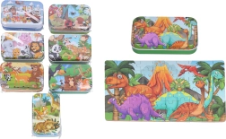 Puslespil 60 stk i blikdåse