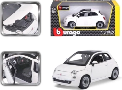 Bburago Fiat 500 modelbil 1:24 hvid
