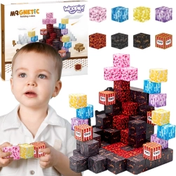 3D magnetisk byggesæt – 74 dele
