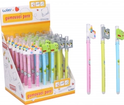 Sletbar kuglepen med dyremotiver 0,5 mm