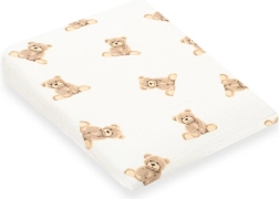Musselinbetræk til børnepude – kile NEW BABY Standard 30×37 cm, motiv bjørn