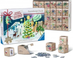 Adventskalender puslespil RAVENSBURGER – Jul rundt om i verden, 24×54 brikker