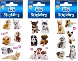 StickerBoo klistermærker med hvalpe og killinger (3 varianter) - 1 stk.