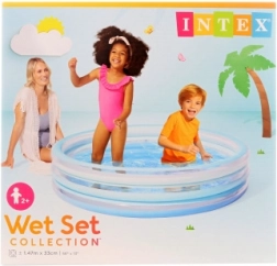 Oppustelig børnepool 147 × 33 cm, blå, 3 kamre